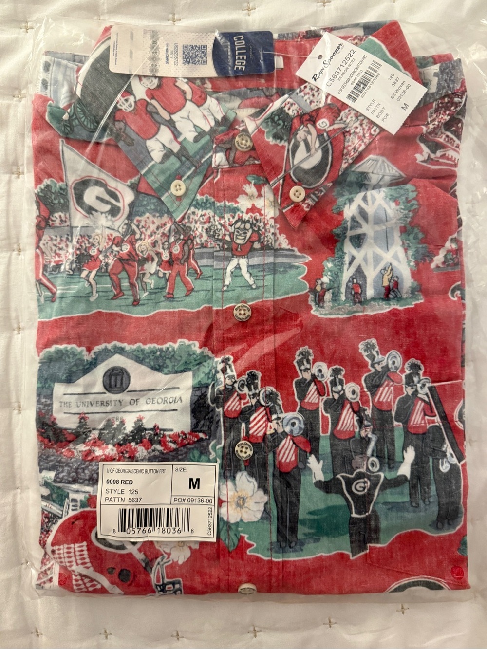 Georgia Bulldogs Reyn Spooner Scenic Button-Down Shirt Medium or Large $129 NWT